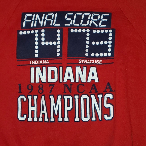 IU Memorabilia 1987 Championship Red Sweatshirt - Picture 1 of 8